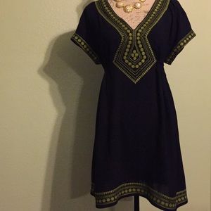 Navy/green dress large